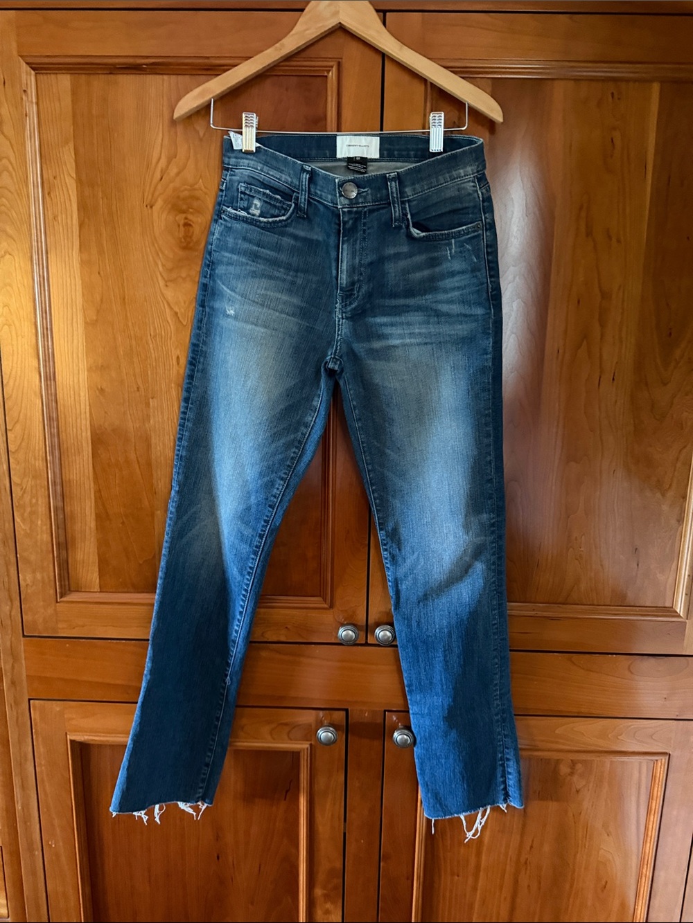 Current/Elliott Vintage-Inspired Straight Leg Jeans - Blue